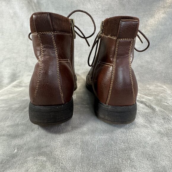 Steve Maddon mens 8.5M Brown M-Bradley  zip side ankle boots with laces main image 13
